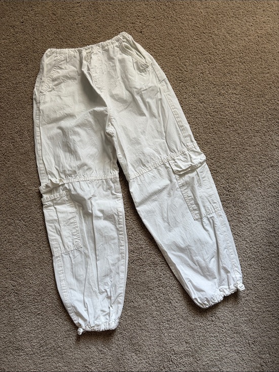 Zara Other - Girl’s White Cargo Jogger Pants - Elastic Waist & Ankle